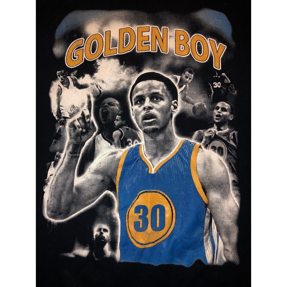 Stephen Curry GOLDEN BOY T-Shirt 3XL State Warriors #30 NBA Basketball Alstyle